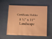 Certificate Holder Wall Mount Flush Mount - Landscape 8.5 x 11